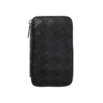 ボッテガ ヴェネタ イントレチャート ジップアラウンドキーケース ブラック